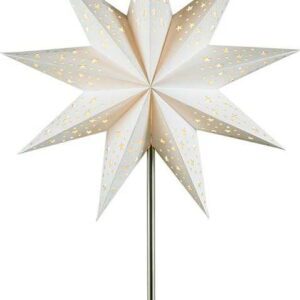 Bílo-šedá světelná dekorace s vánočním motivem ø 45 cm Solvalla – Markslöjd. Nejlepší hlášky