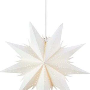 Bílá závěsná světelná dekorace s vánočním motivem ø 45 cm Dora – Markslöjd. Nejlepší hlášky