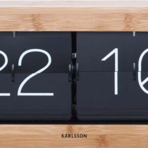 Dřevěné překlápěcí hodiny Karlsson Flip