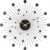 Nástěnné hodiny z krystalů černé barvy Karlsson Sunburst. Nejlepší hlášky
