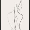 Plakát v rámu 40x50 cm Sketchline Naked – DecoKing. Nejlepší hlášky