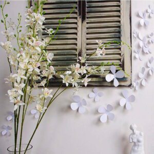 Sada 12 bílých adhezivních 3D samolepek Ambiance Flowers. Nejlepší hlášky
