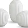 Sada 3 miniaturních kameninových bílých váz Kähler Design Hammershoi Miniature. Nejlepší hlášky