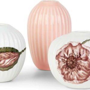 Sada 3 miniaturních porcelánových váz Kähler Design Hammershøi Poppy. Nejlepší hlášky