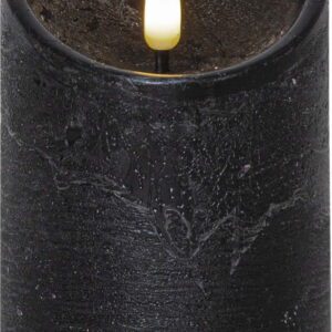 Černá vosková LED svíčka Star Trading Flamme Rustic